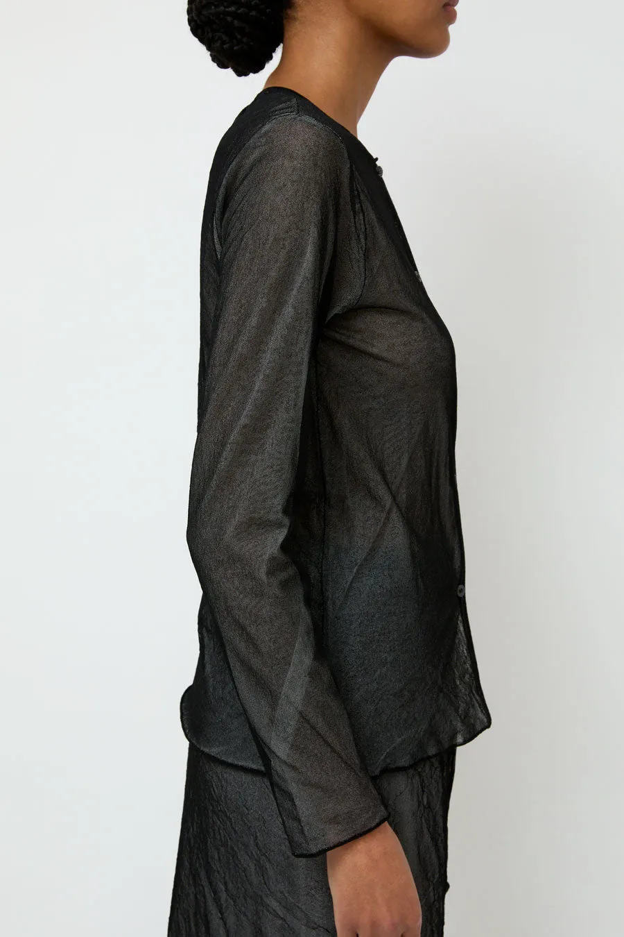 RUS Garasu Cardigan in Black sold by No. 6 product image thumbnail 2