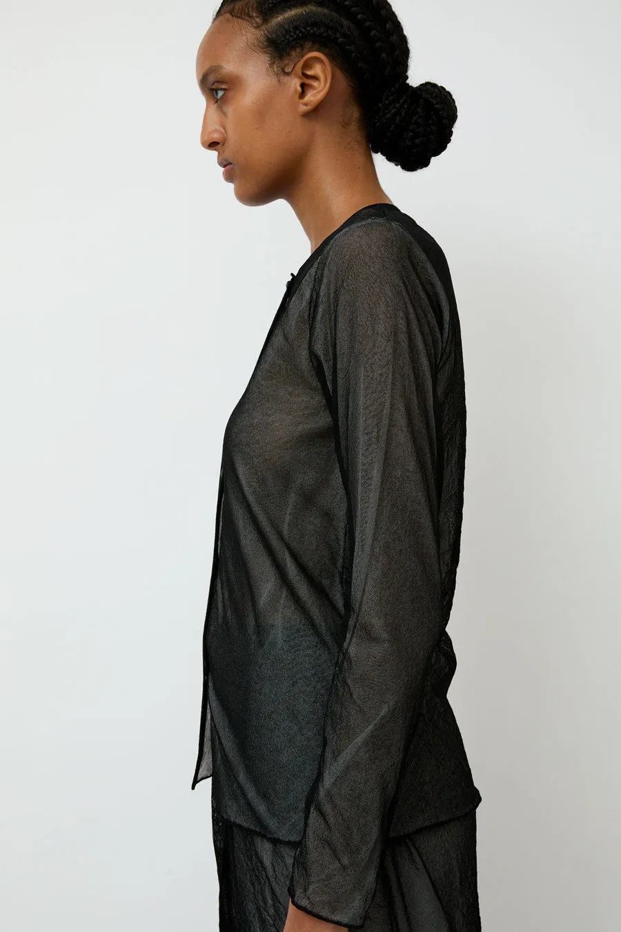 RUS Garasu Cardigan in Black sold by No. 6 product image thumbnail 5