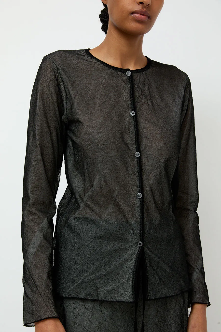 RUS Garasu Cardigan in Black sold by No. 6 product image thumbnail 3