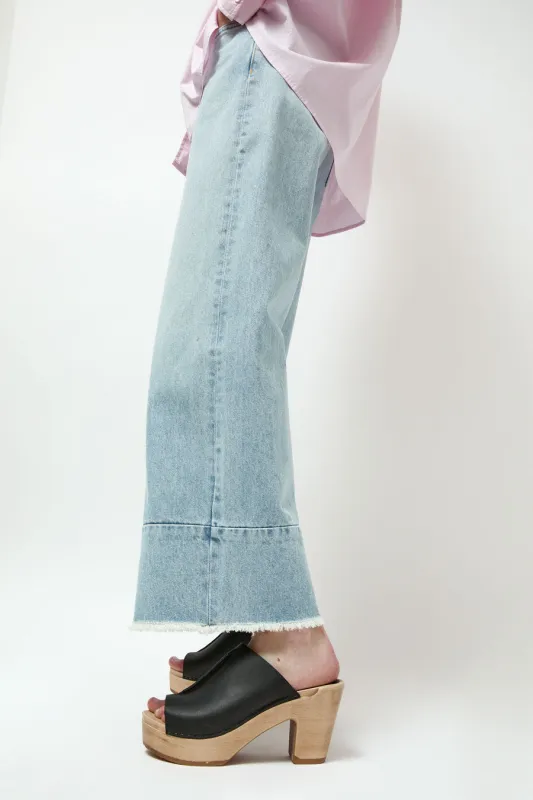 No.6 Front Seam Clog on Platform in Black sold by No. 6