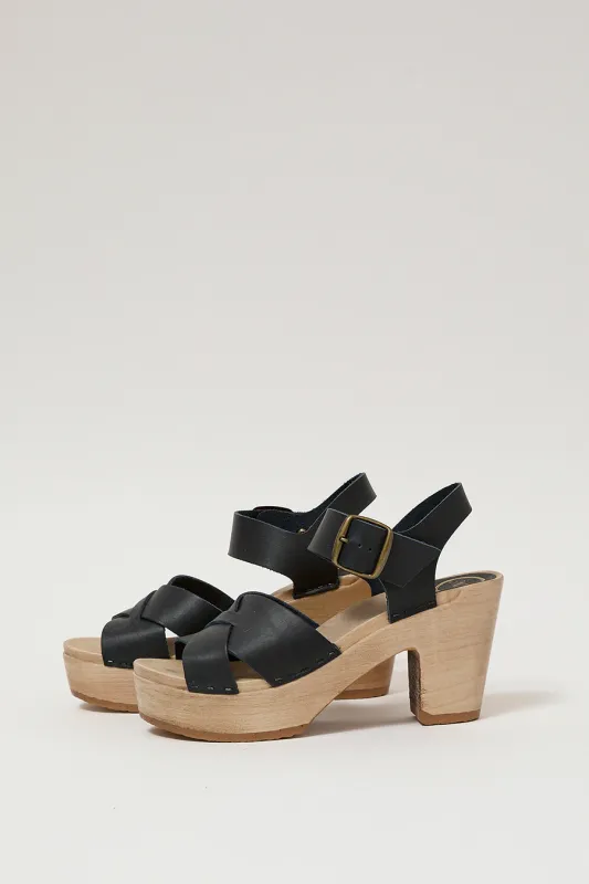 No.6 Shelby Clog on Platform in Indigo sold by No. 6