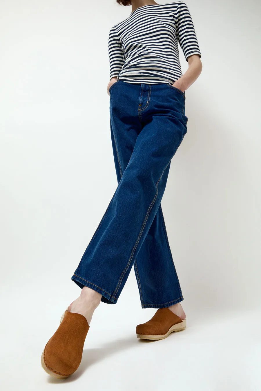 No.6 Contour Clog on Flat Base in Toast Suede sold by No. 6 product image thumbnail 4