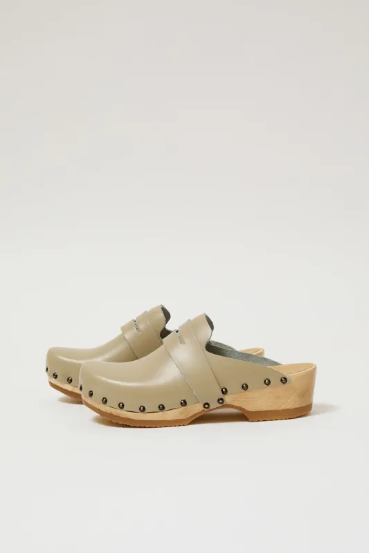 No.6 Charlotte Studded Clog on Low Base in Clay sold by No. 6