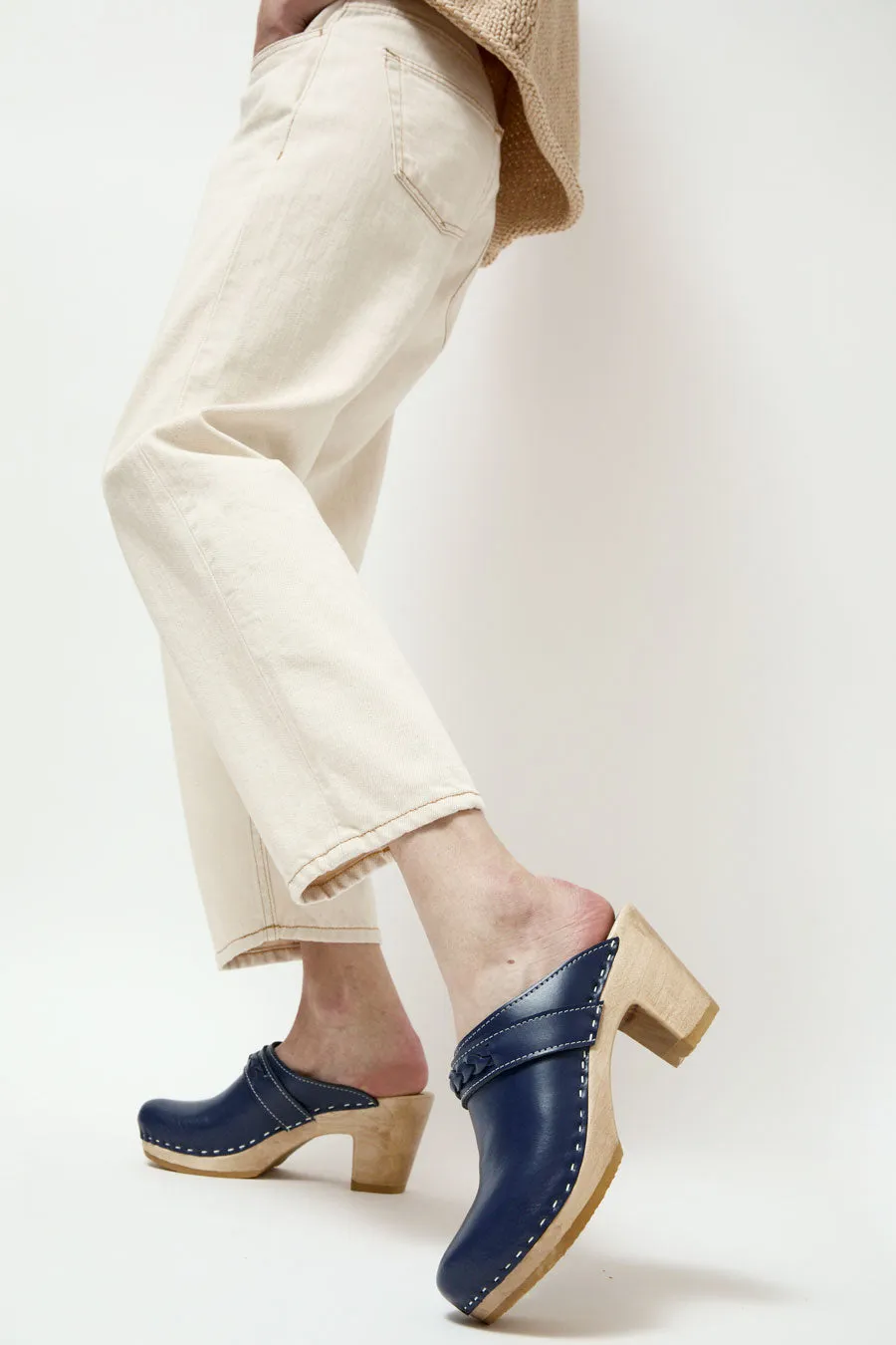 No.6 Bridget Clog on High Heel in Ocean sold by No. 6