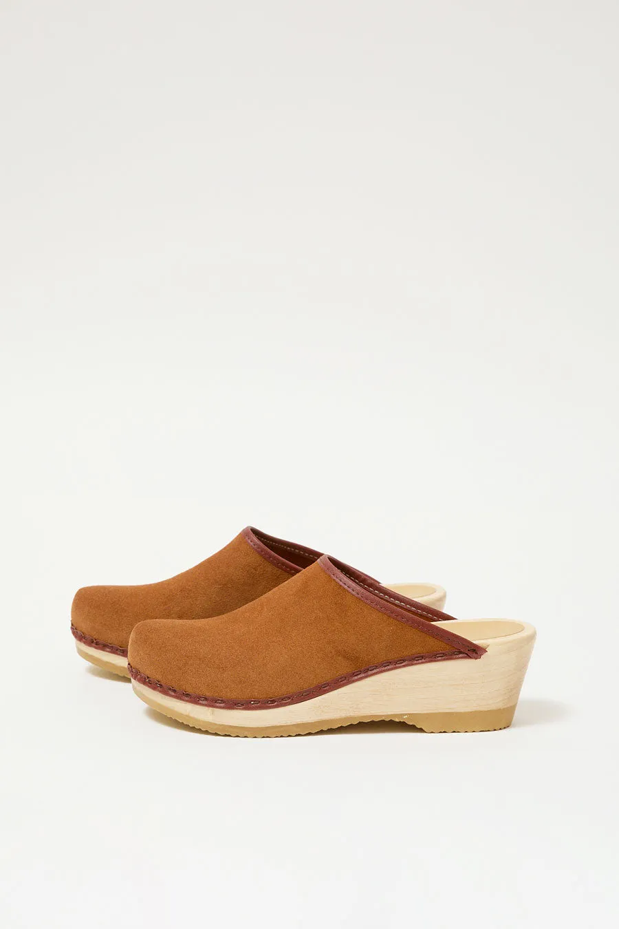 No.6 Bella Clog on Mid Wedge in Toast Suede sold by No. 6 product image thumbnail 2