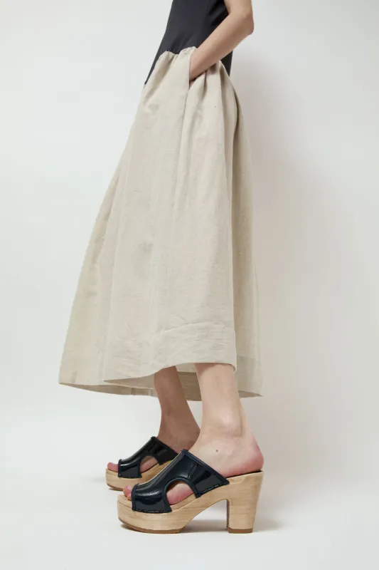 No.6 Alexis Clog on Platform in Navy Patent made by No. 6