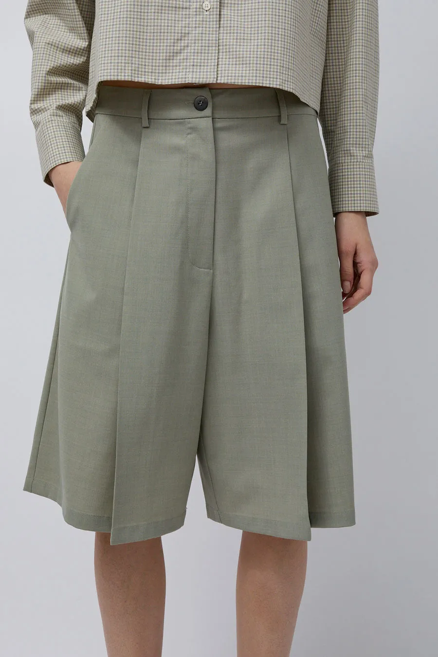 CORDERA Tailoring Bermuda Shorts in Salvia sold by No. 6 product image thumbnail 3