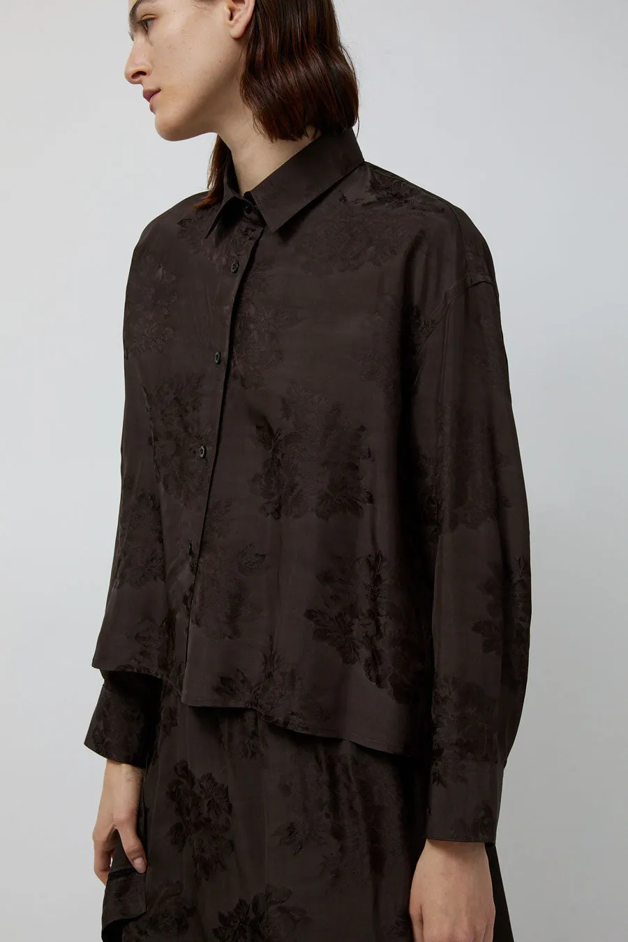 CORDERA Jacquard Shirt in Dark Brown sold by No. 6 product image thumbnail 3