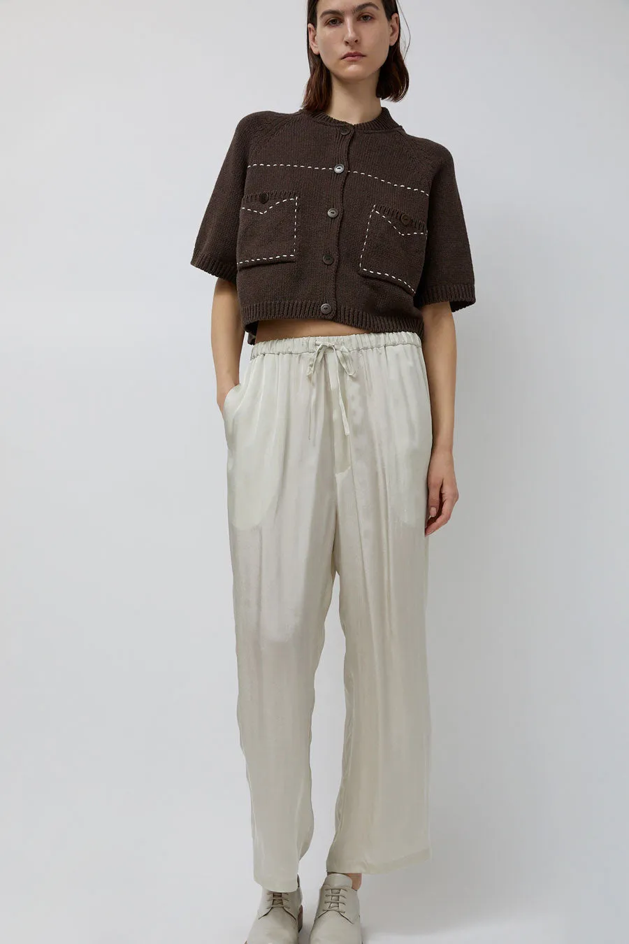 CORDERA Relaxed Viscose Pant in Hielo sold by No. 6