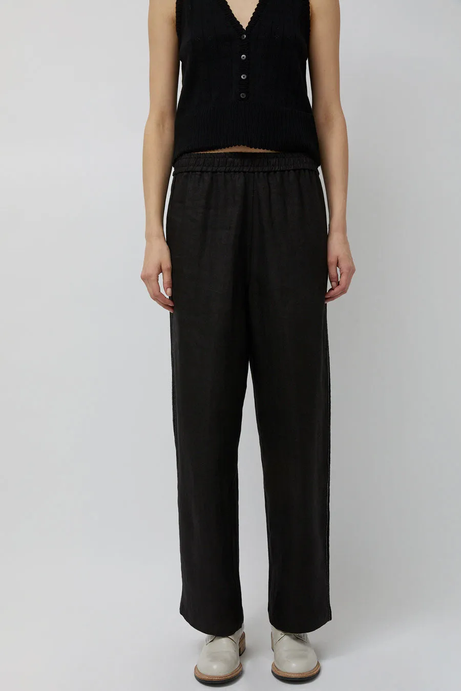 CORDERA Linen Pant with Lace in Black sold by No. 6 product image thumbnail 3