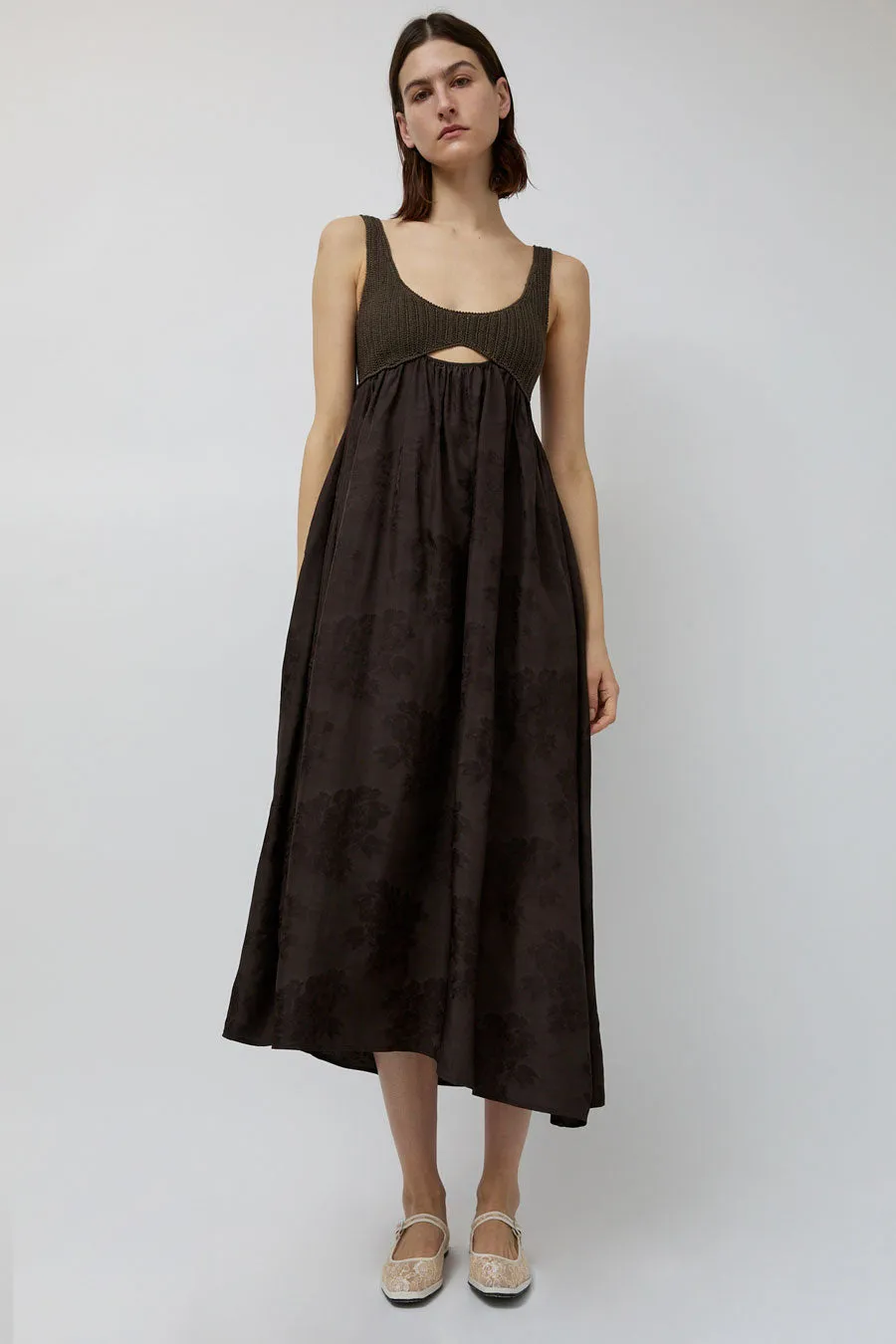 CORDERA Handmade Crochet Dress in Dark Brown sold by No. 6