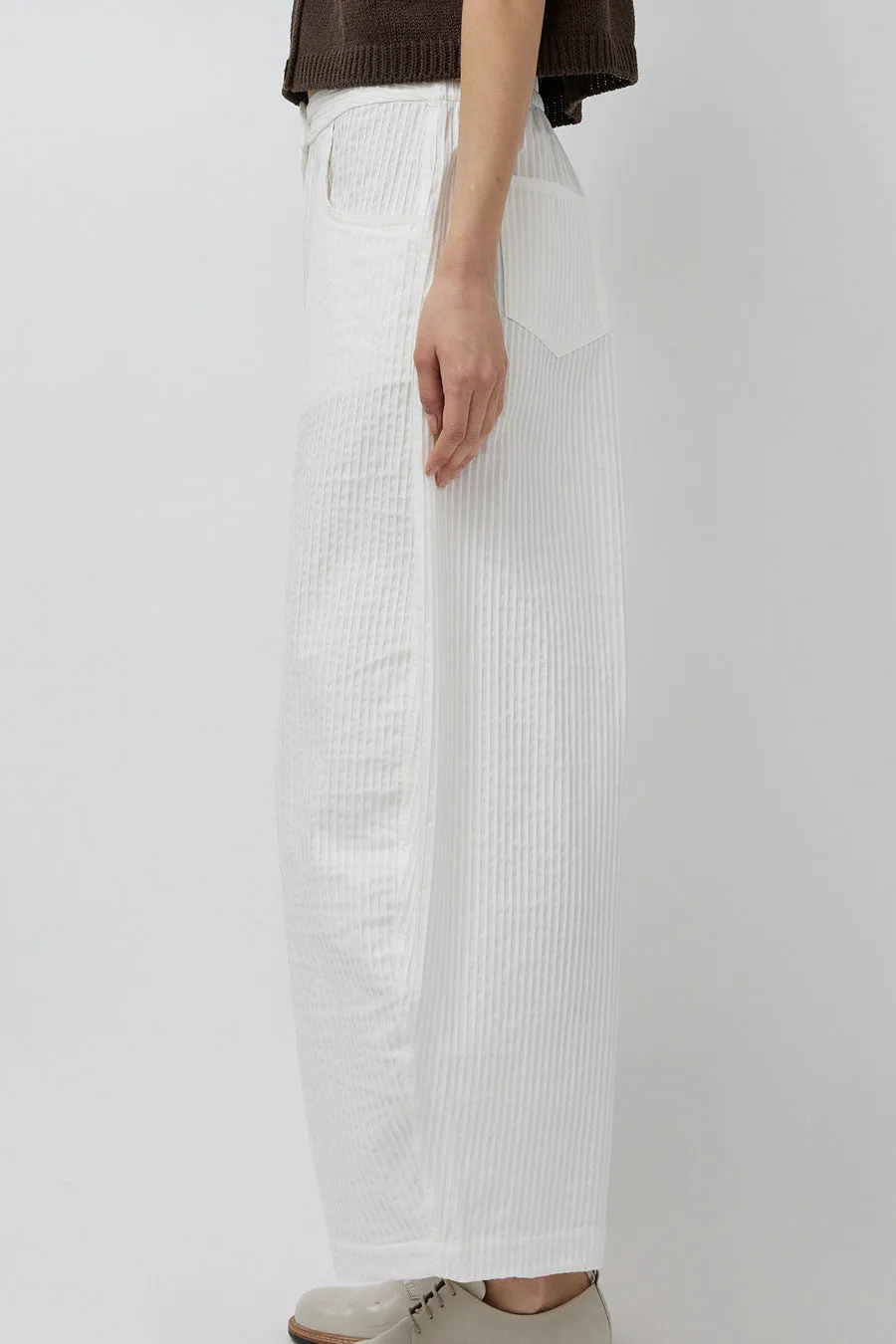 CORDERA Tubular Curved Pants in White sold by No. 6 product image thumbnail 4