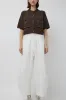 CORDERA Tubular Curved Pants in White sold by No. 6