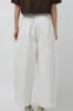 CORDERA Tubular Curved Pants in White sold by No. 6