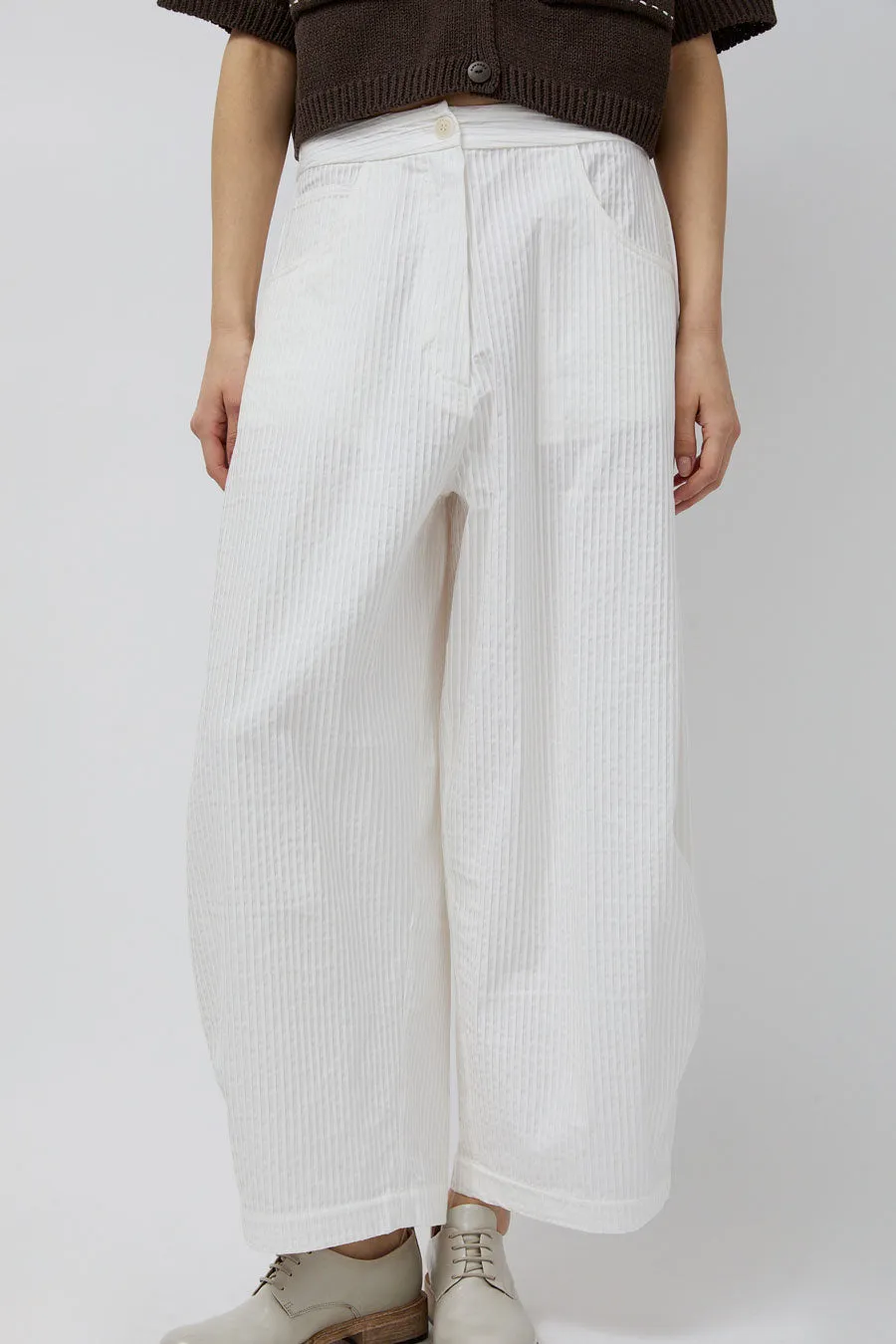 CORDERA Tubular Curved Pants in White sold by No. 6 product image thumbnail 3