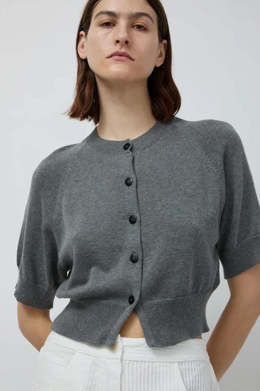 CORDERA Cotton & Cashmere Top in Grey made by Cordera