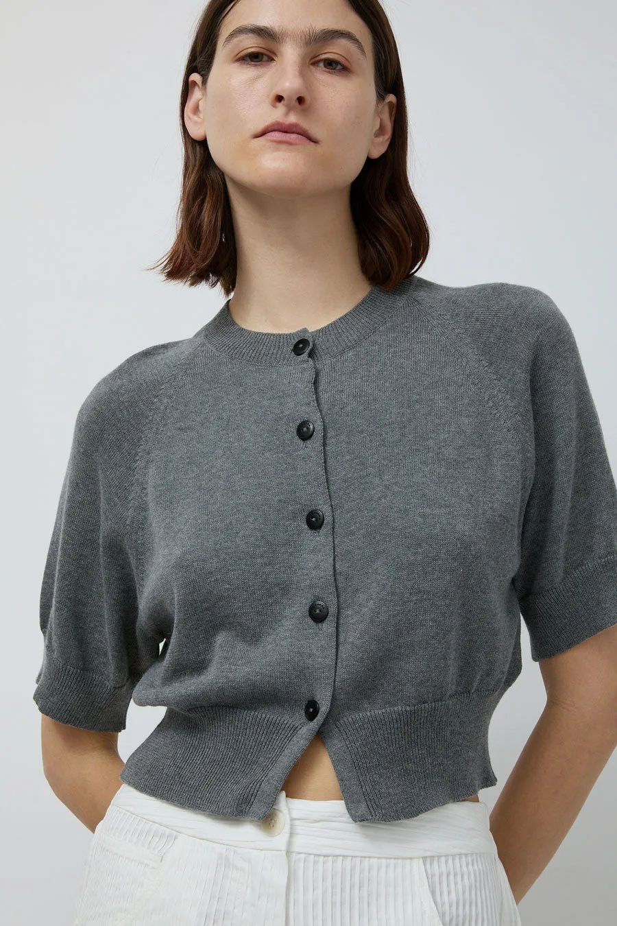 CORDERA Cotton & Cashmere Top in Grey sold by No. 6