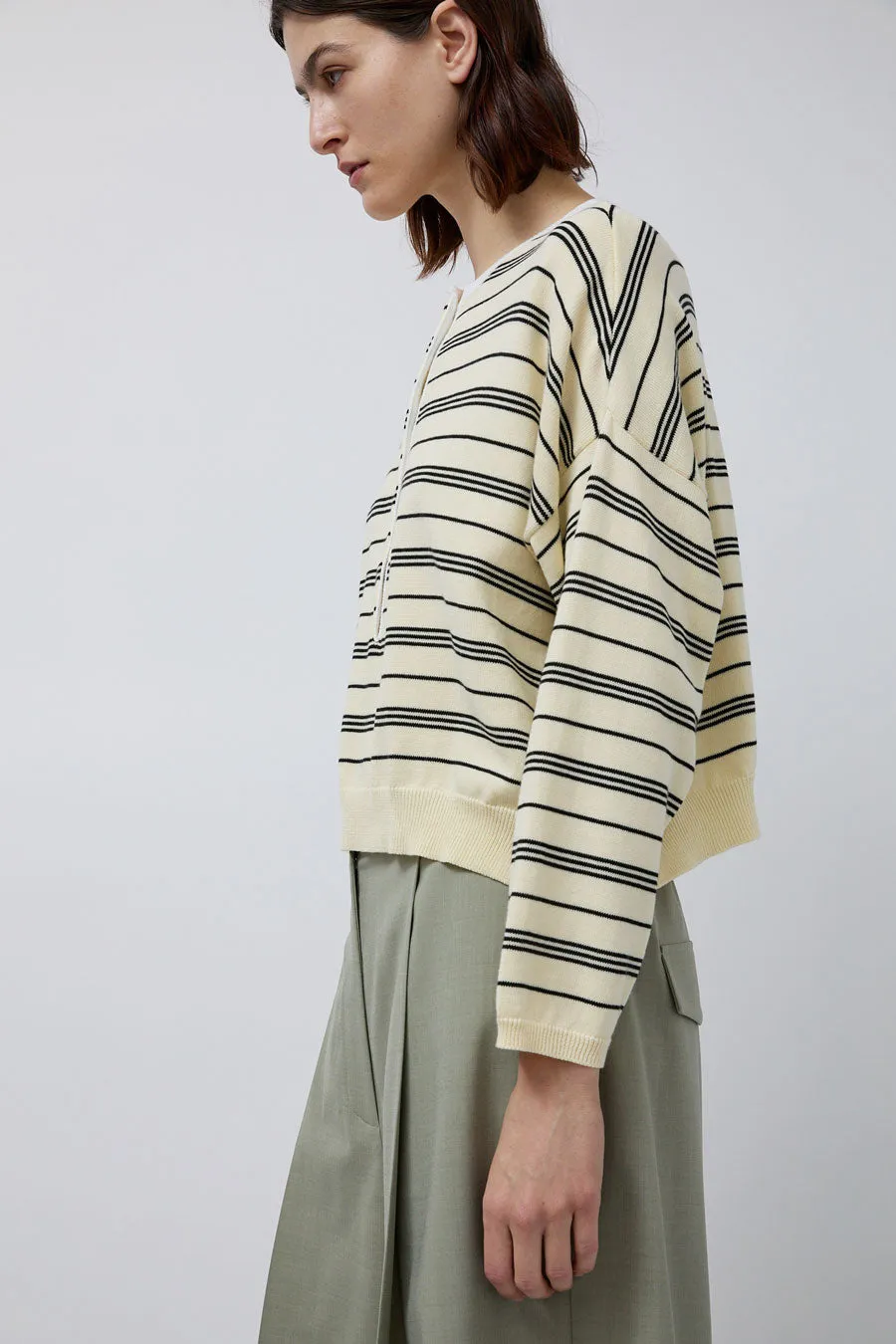 CORDERA Organic Cotton Polo Sweater in Stripe sold by No. 6 product image thumbnail 4