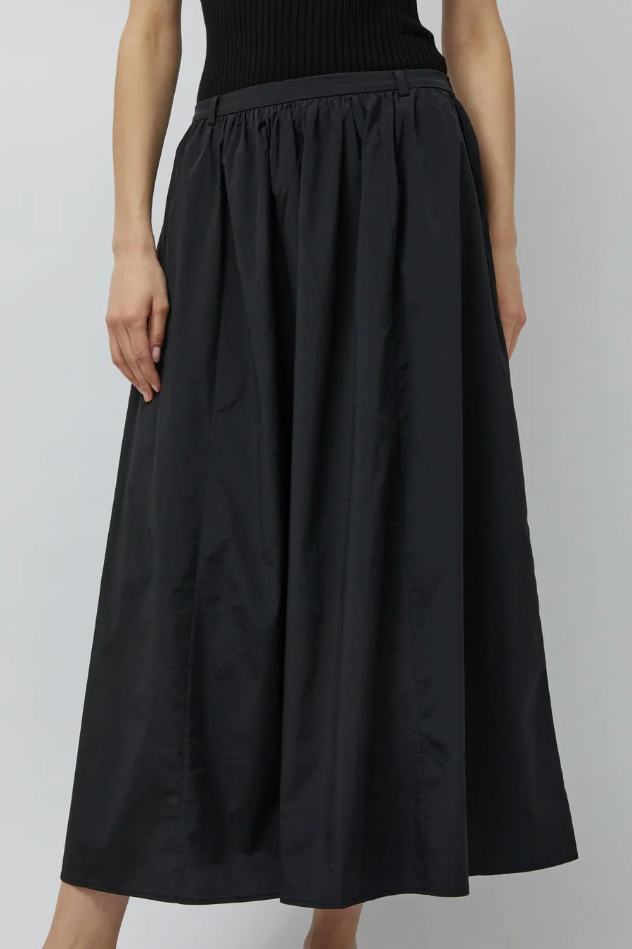 Mijeong Park Gathered Maxi Skirt in Black sold by No. 6 product image thumbnail 2