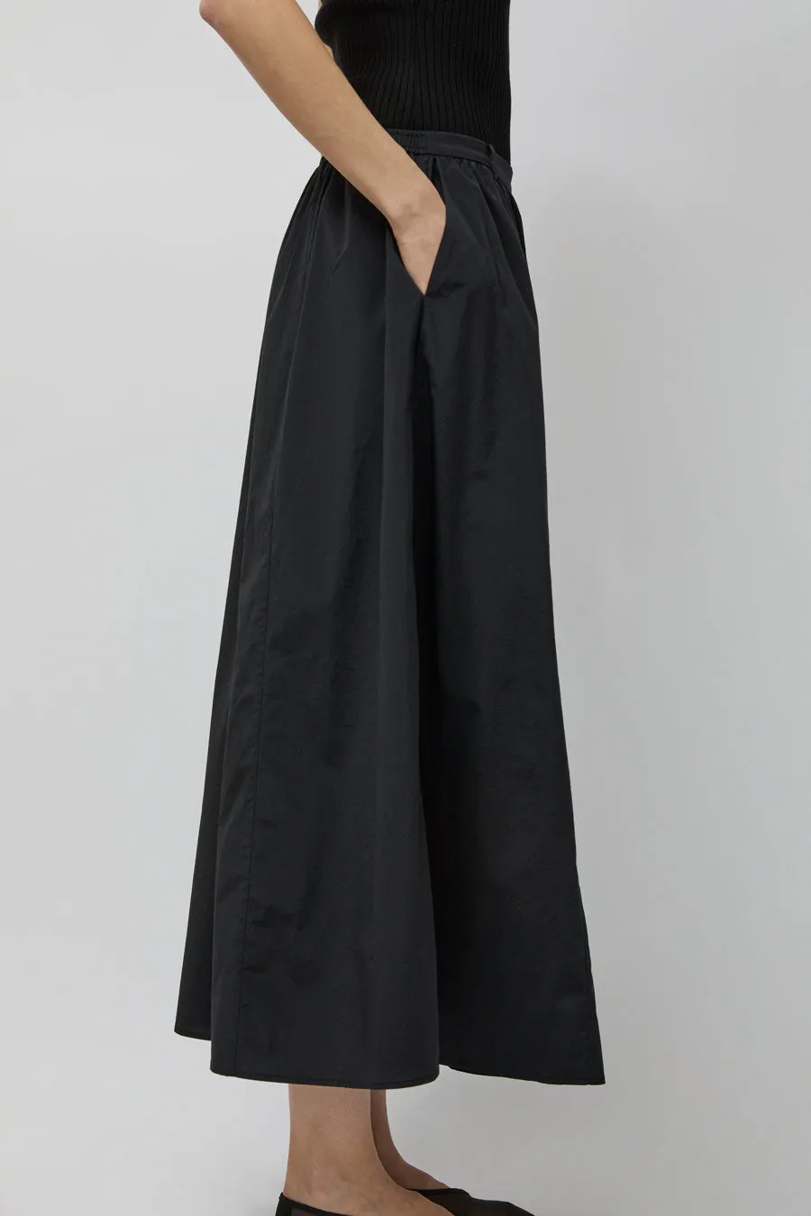 Mijeong Park Gathered Maxi Skirt in Black sold by No. 6 product image thumbnail 3