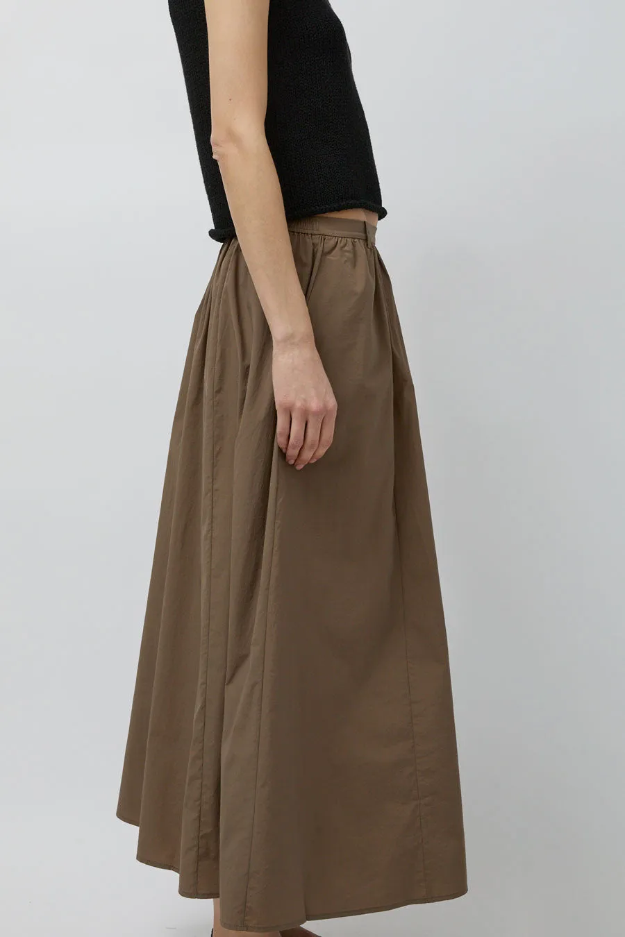 Mijeong Park Gathered Maxi Skirt in Light Brown sold by No. 6 product image thumbnail 3