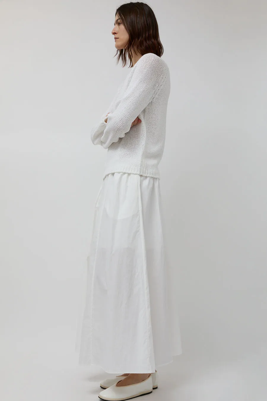 Mijeong Park Gathered Maxi Skirt in White sold by No. 6 product image thumbnail 3
