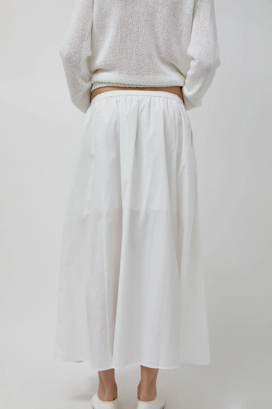 Mijeong Park Gathered Maxi Skirt in White sold by No. 6 product image thumbnail 5