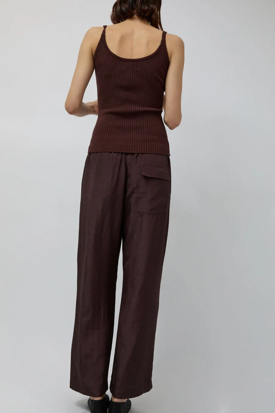 Mijeong Park Drawstring Wide Leg Pants in Dark Plum sold by No. 6 product image thumbnail 5