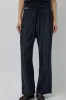 Mijeong Park Drawstring Wide Leg Pants in Navy sold by No. 6