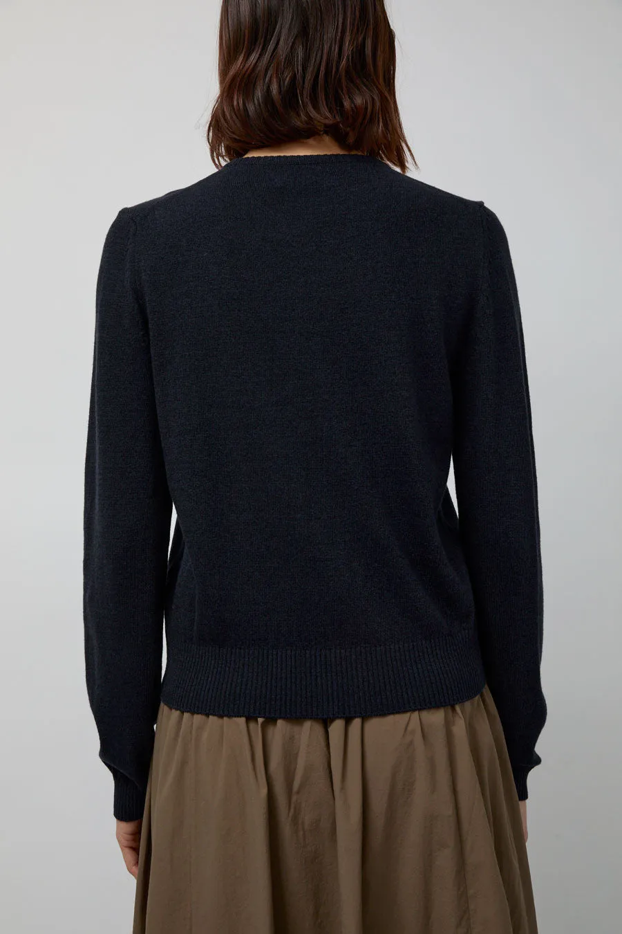Mijeong Park Cotton Blend Cardigan in Navy sold by No. 6 product image thumbnail 5