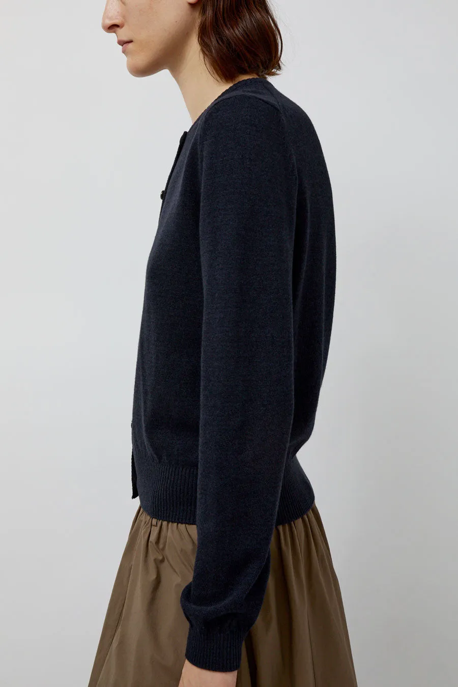 Mijeong Park Cotton Blend Cardigan in Navy sold by No. 6 product image thumbnail 2