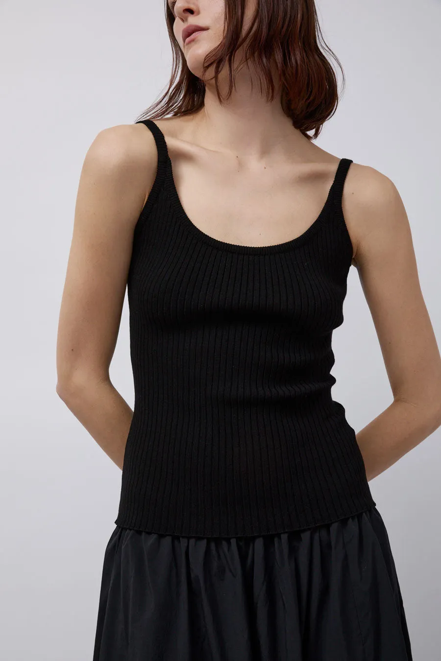 Mijeong Park Ribbed Knit Tank in Black sold by No. 6