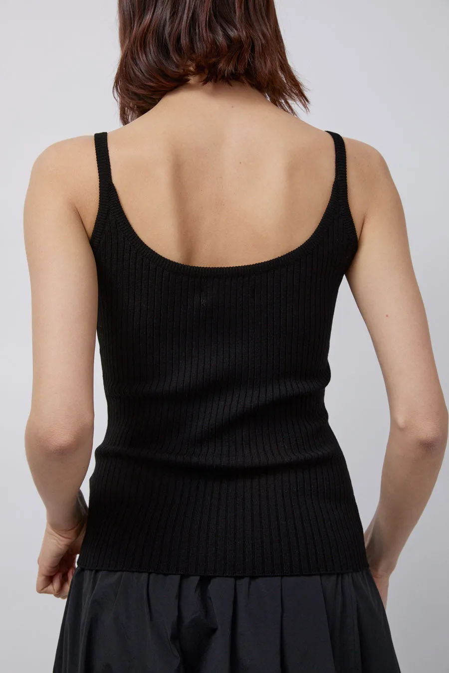 Mijeong Park Ribbed Knit Tank in Black sold by No. 6 product image thumbnail 5