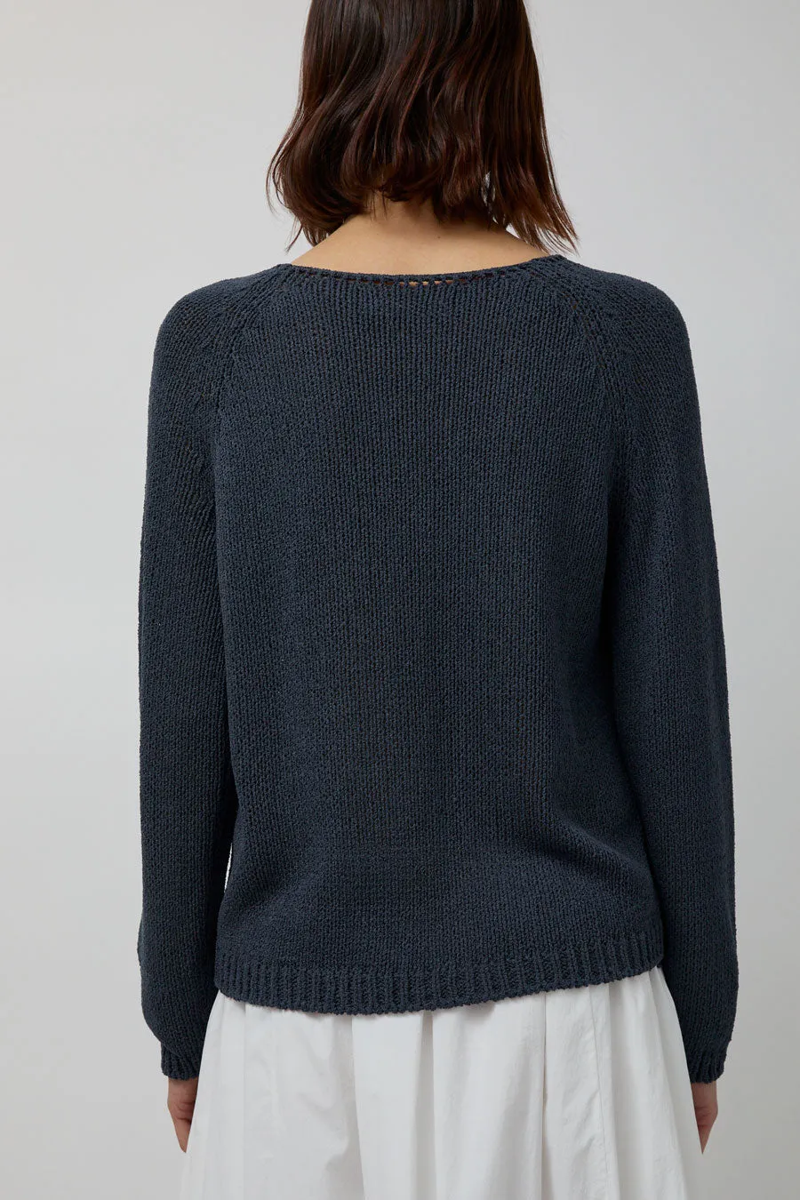 Mijeong Park Boat Neck Sweater in Navy sold by No. 6 product image thumbnail 5
