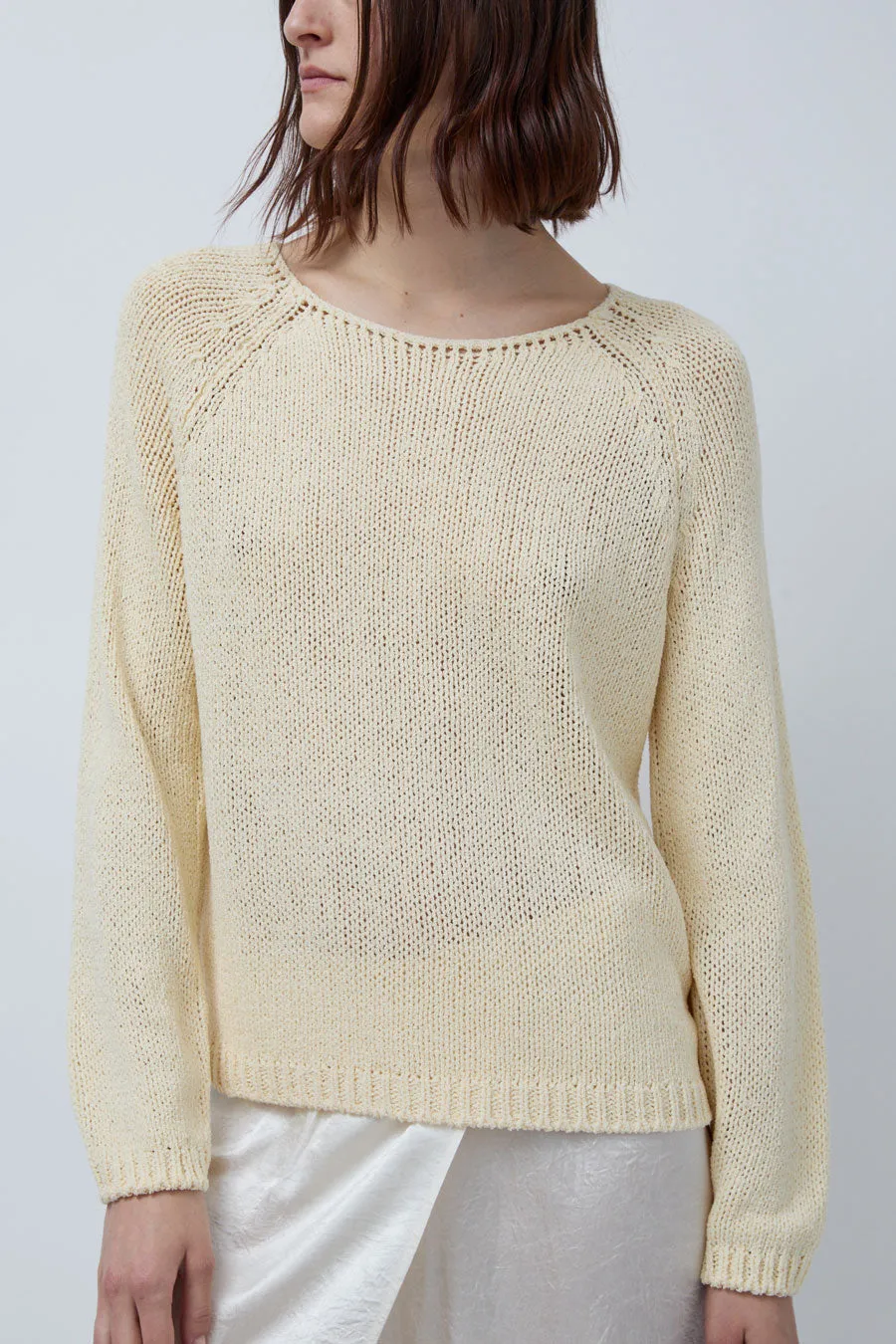 Mijeong Park Boat Neck Sweater in Light Yellow sold by No. 6 product image thumbnail 3