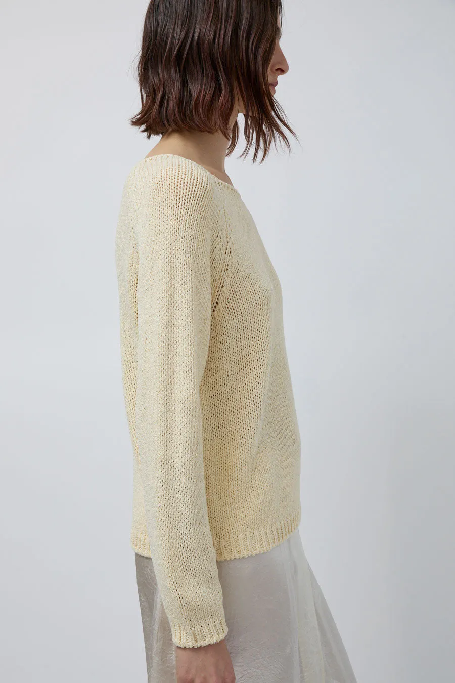 Mijeong Park Boat Neck Sweater in Light Yellow sold by No. 6 product image thumbnail 4