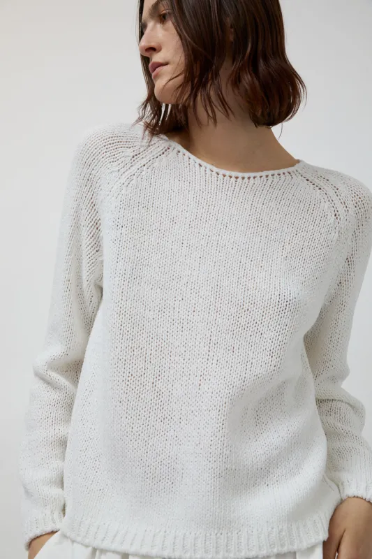 Mijeong Park Boat Neck Sweater in White sold by No. 6