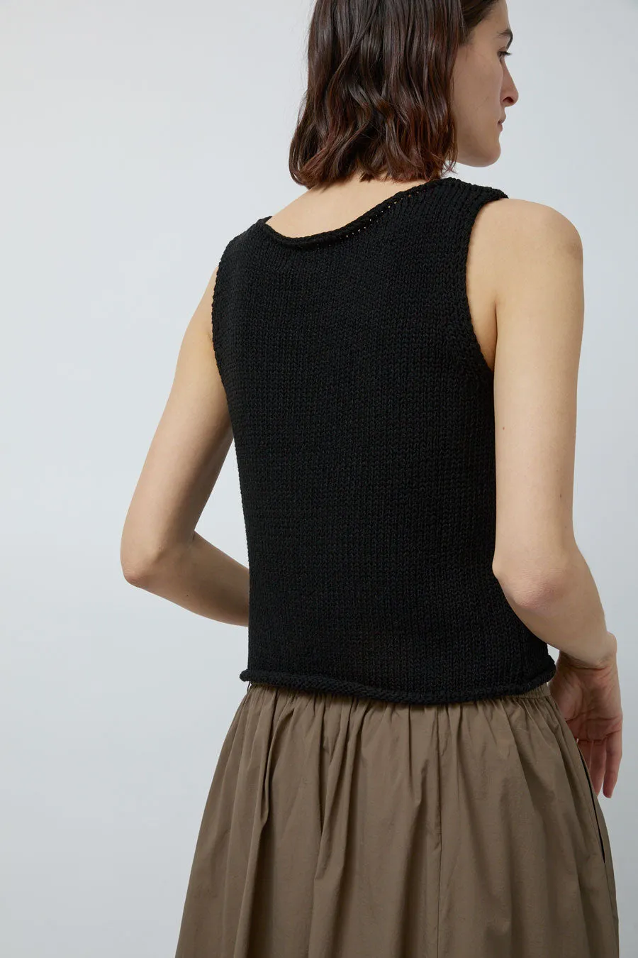 Mijeong Park Boat Neck Knit Tank in Black sold by No. 6 product image thumbnail 3