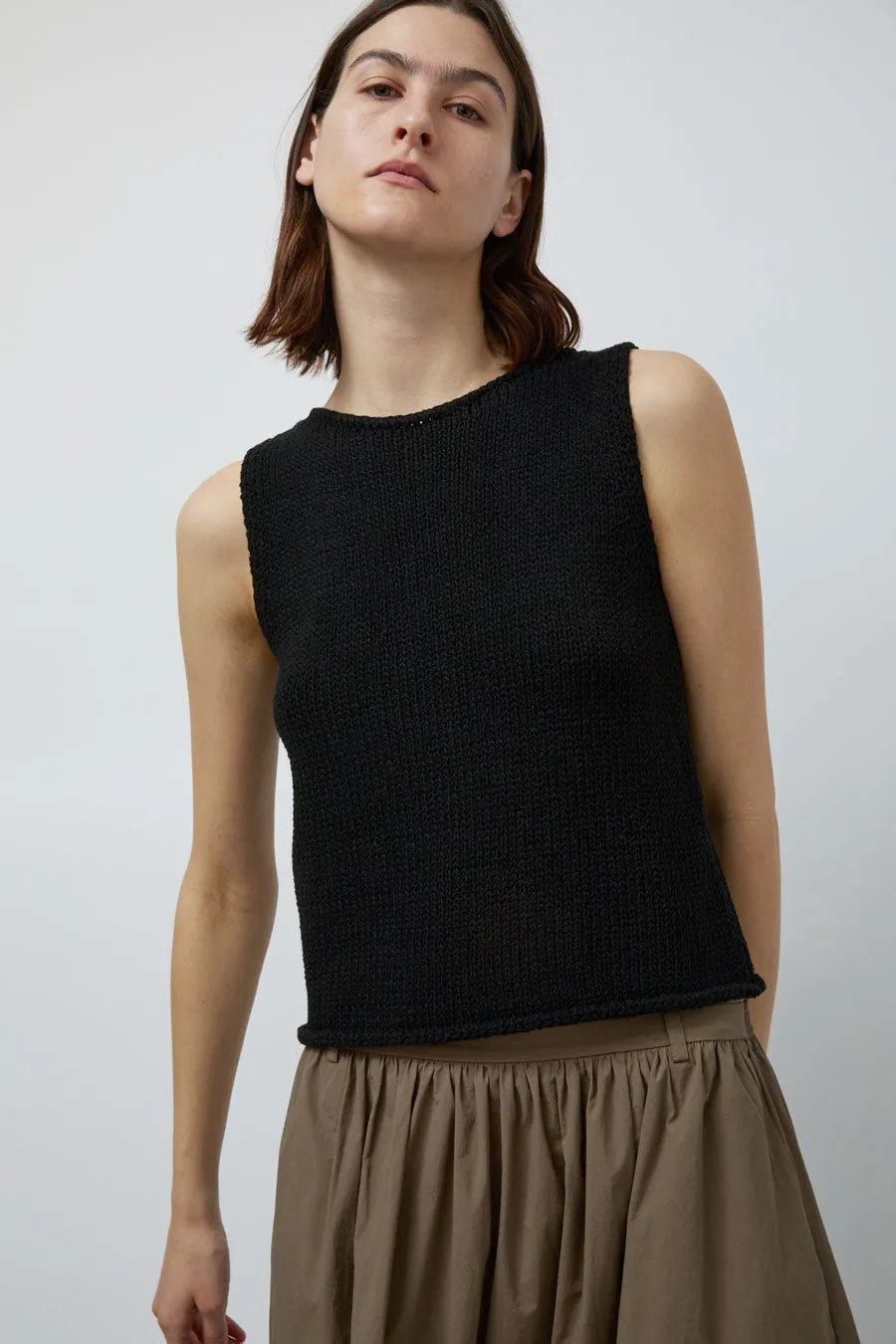 Mijeong Park Boat Neck Knit Tank in Black sold by No. 6 product image thumbnail 5