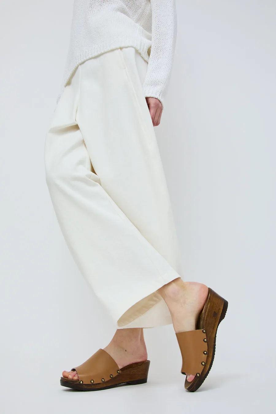 No.6 Leah Clog on Mid Wedge in Khaki on Cocoa Base sold by No. 6 product image thumbnail 4