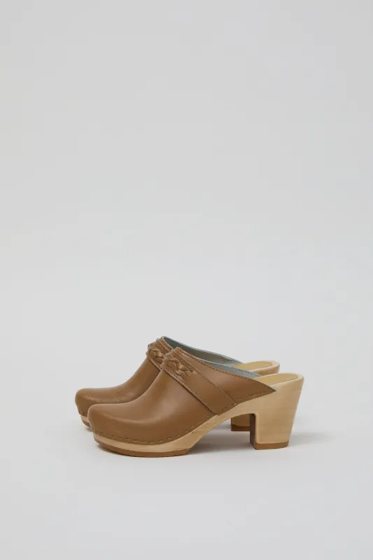 No.6 Bridget Clog on High Heel in Khaki sold by No. 6