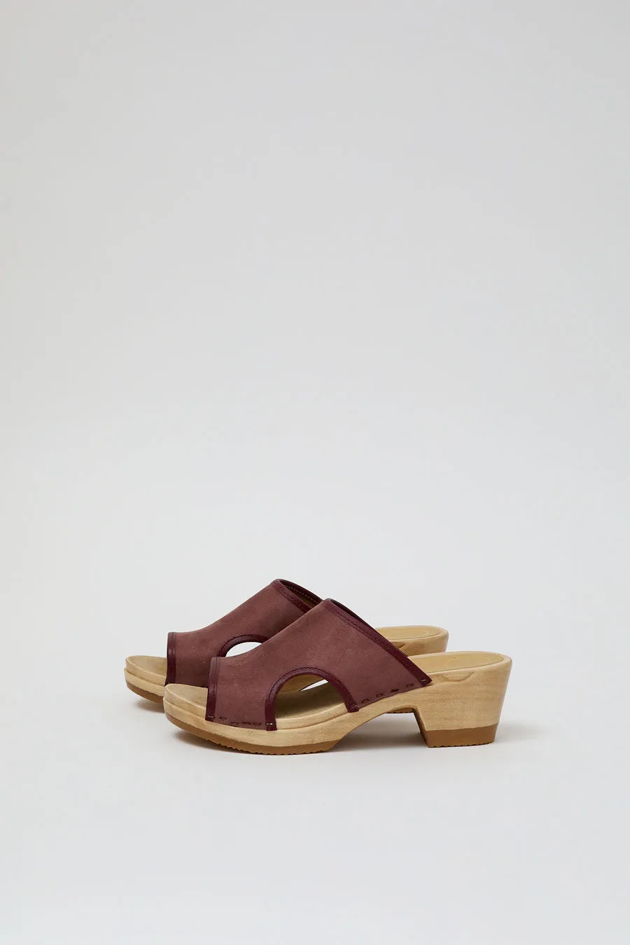 No.6 Alexis Clog on Mid Heel in Rose Suede sold by No. 6 product image thumbnail 2