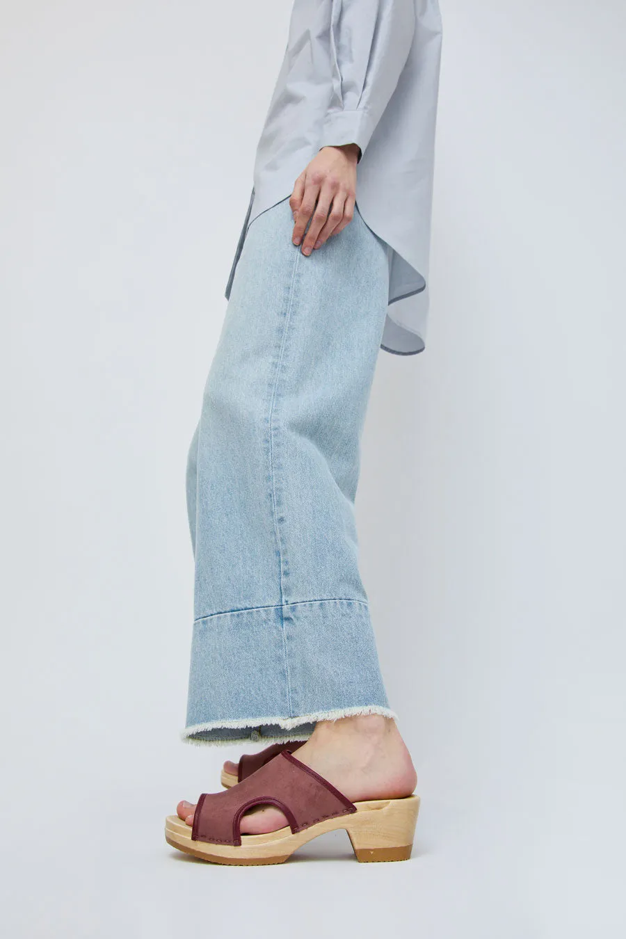 No.6 Alexis Clog on Mid Heel in Rose Suede sold by No. 6 product image thumbnail 4