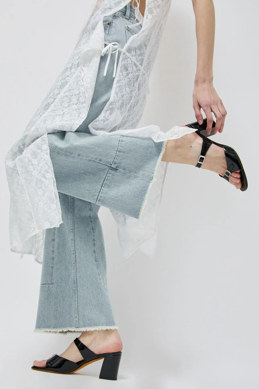 Maryam Nassir Una Sandal in Black Patent sold by No. 6 product image thumbnail 4