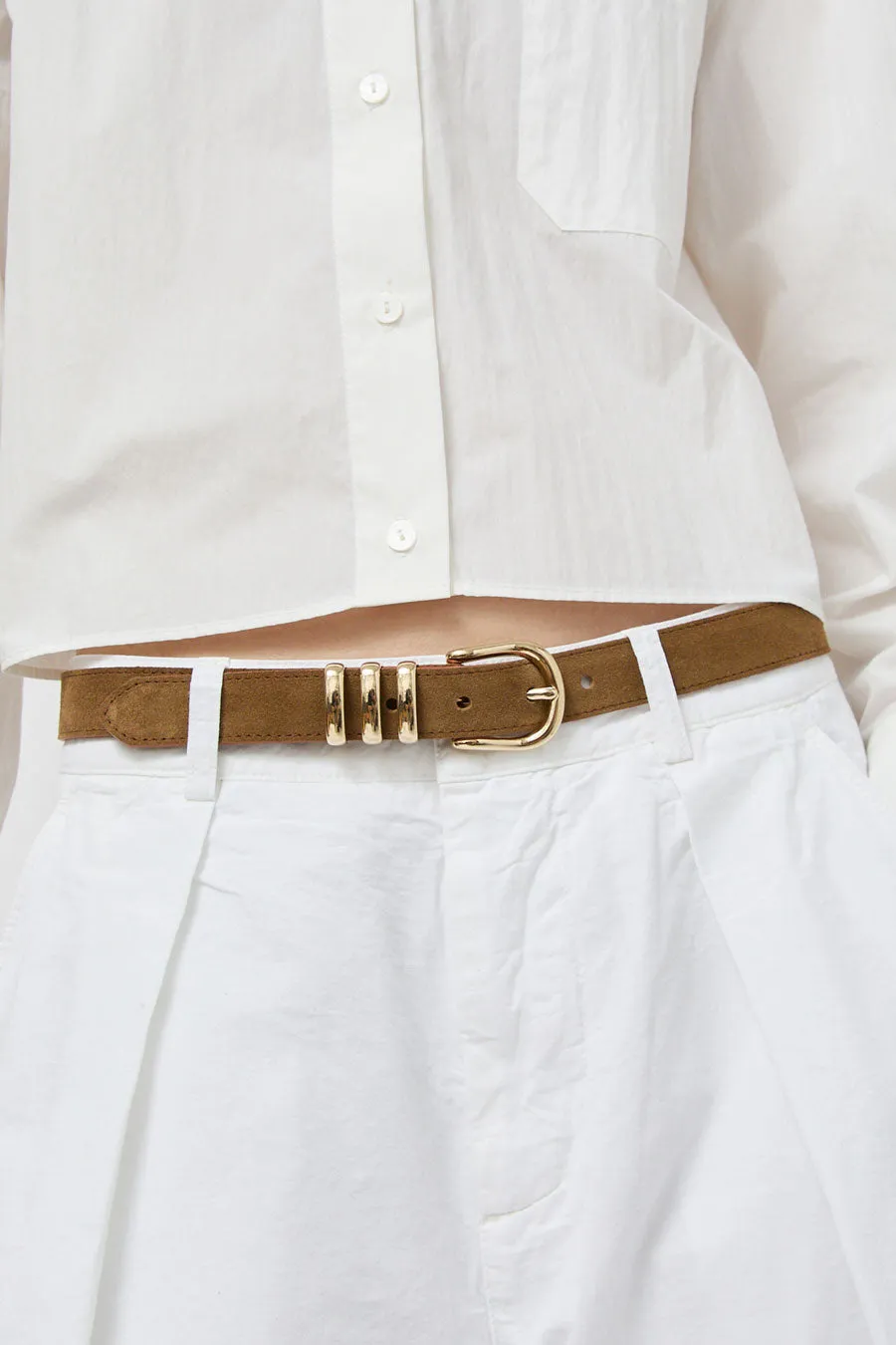 Herbert Frere Soeur La Iena Velours Belt in Tobacco sold by No. 6 product image thumbnail 2