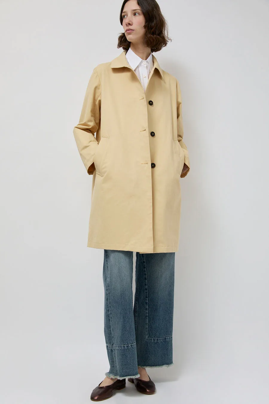 M Patmos Sylvie MacKintosh Coat in Stone sold by No. 6