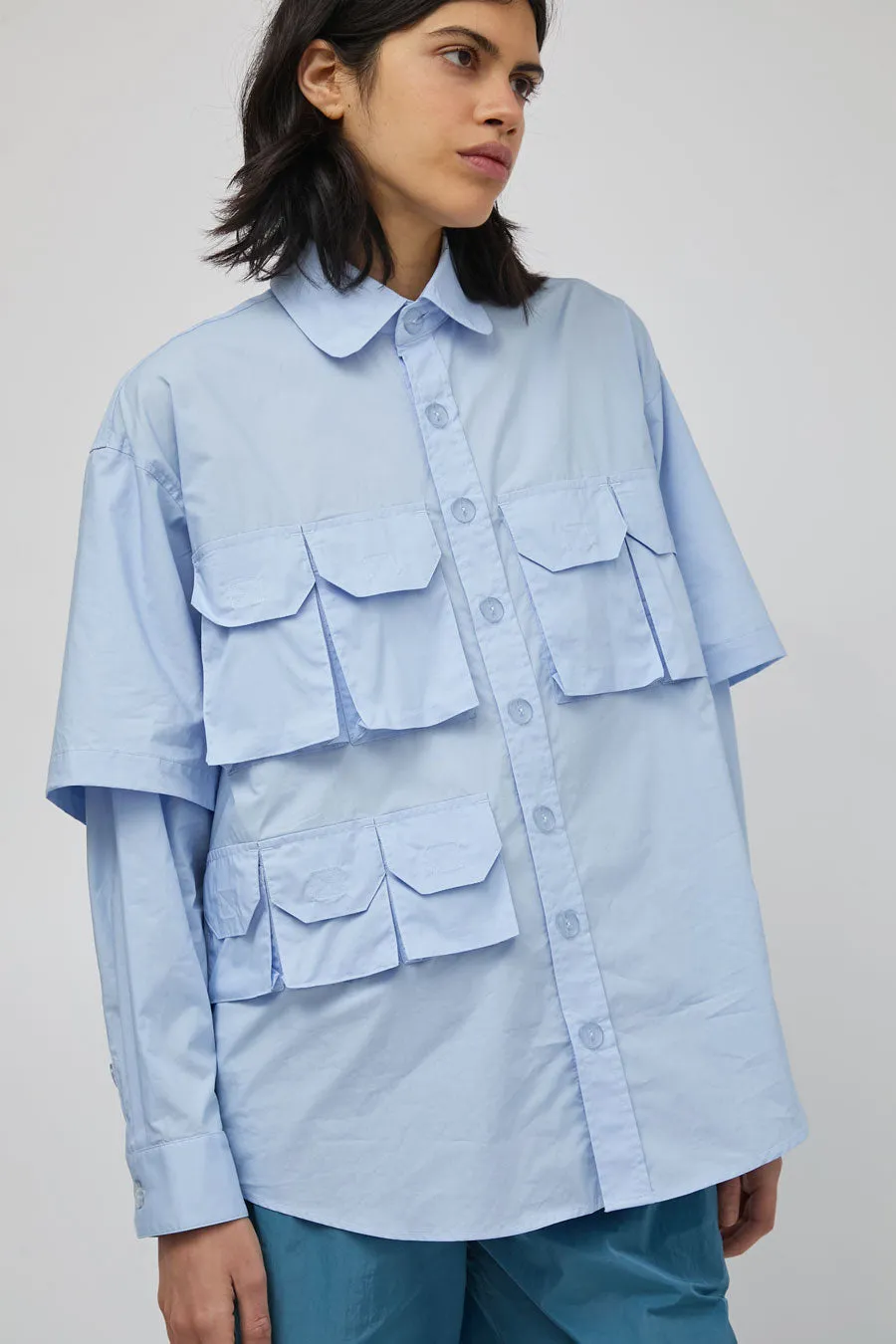KkCo Sprint Button Up in Sky sold by No. 6