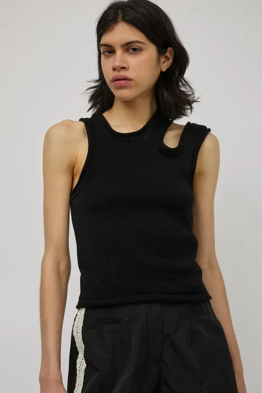 KkCo Slash Vest in Onyx sold by No. 6