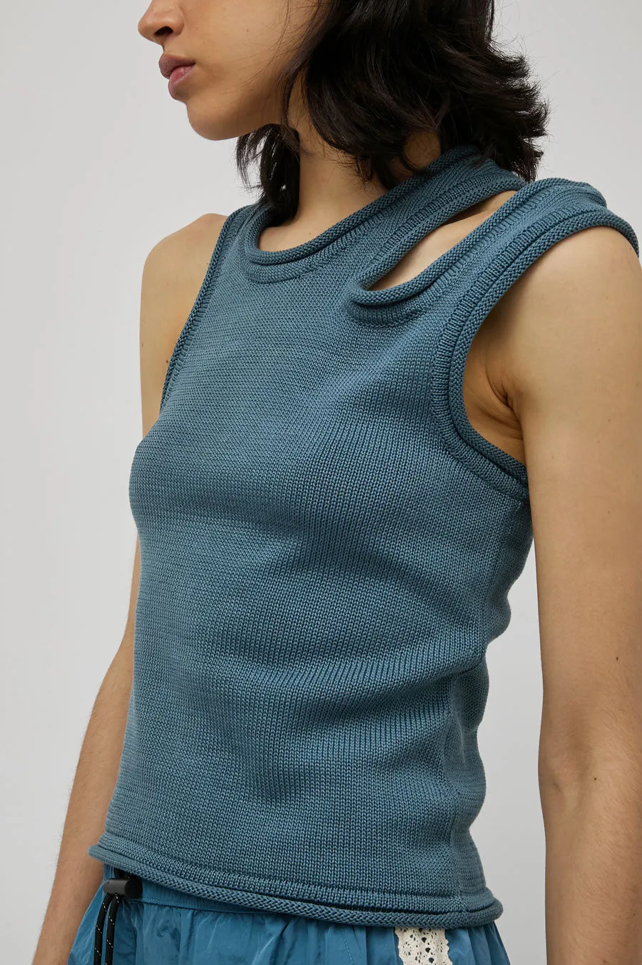 KkCo Slash Vest in Slate Blue sold by No. 6 product image thumbnail 2