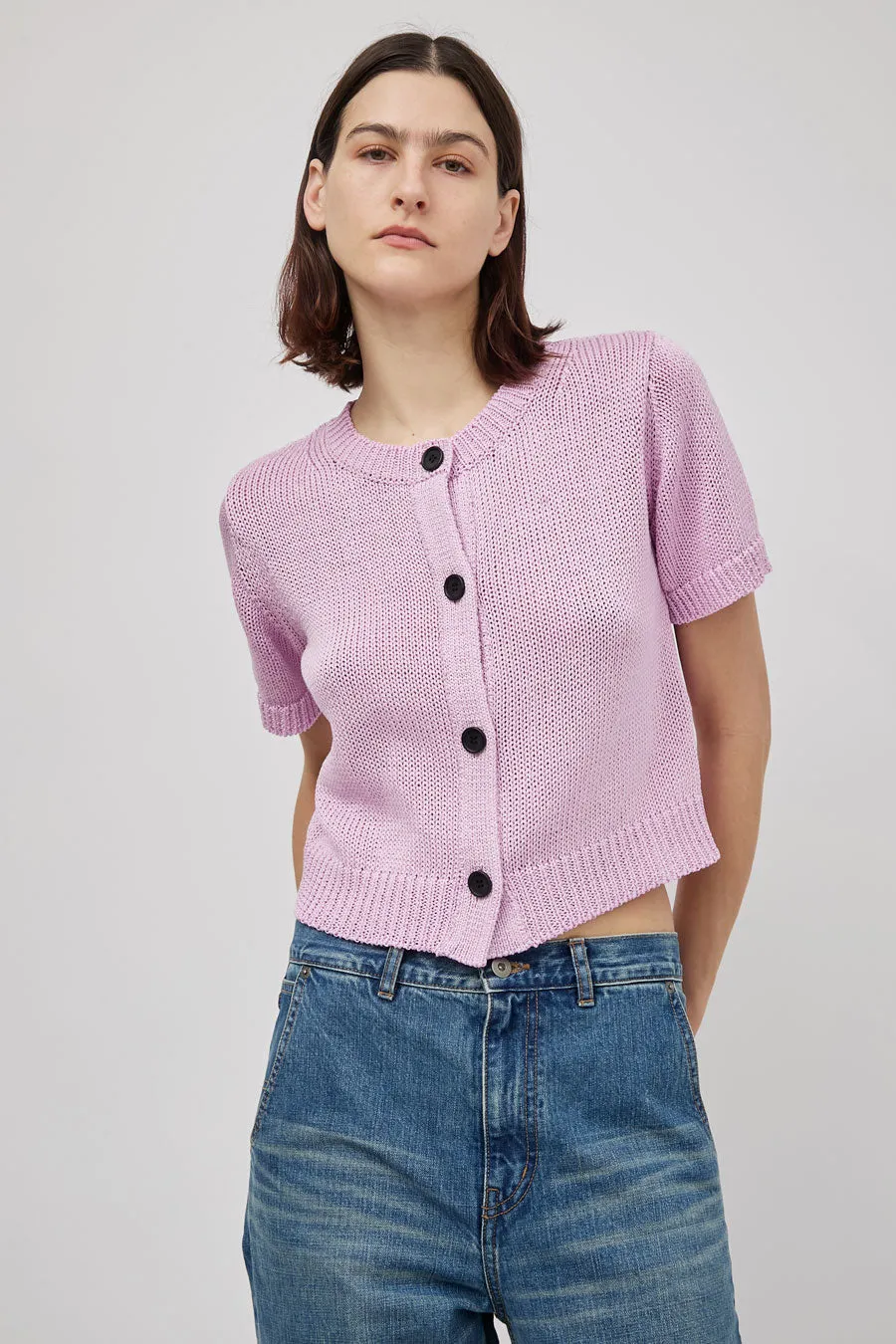 Sayaka Davis Cardigan Pullover in Orchid sold by No. 6